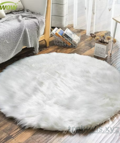 Soft decorative fur rug